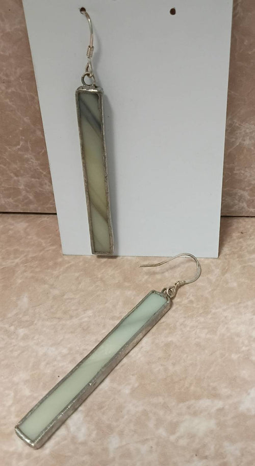 Elongated Stained Glass Earrings